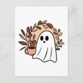 Spook drink koffie briefkaart (Voorkant)