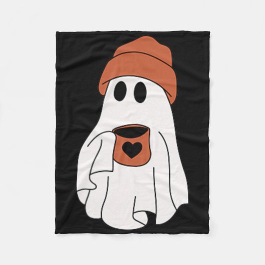 Spook Drink Koffie Grappig Halloween Kostuum Coff Fleece Deken (Voorkant)