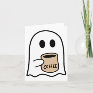 Spook Drink Koffie Grappig Halloween Kostuum Coff Kaart