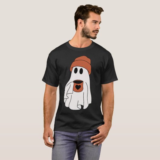 Spook Drink Koffie Grappig Halloween Kostuum Coff T-shirt (Voorkant volledig)