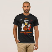 Spook Eat Gift Happy Hallowthanksmas Season T-shirt (Voorkant volledig)