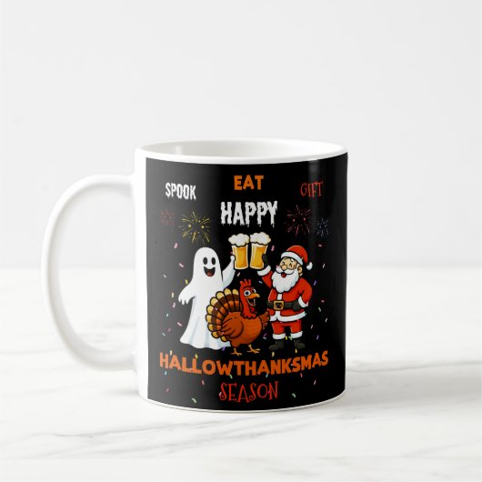 Spook Eat Happy Gift HallowThanksgiving-seizoen Koffiemok (Links)