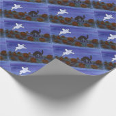 Spook en Cat in de pompoen. Cadeaupapier (Hoek)