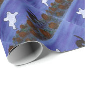 Spook en Cat in de pompoen. Cadeaupapier (Rol Hoek)