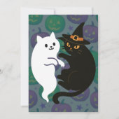 Spook- en Heksenkat Duo Kaart (Voorkant)
