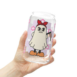 Spook en pompoen Halloween Glass, Herfst Gift Blikvorm Glas