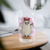 Spook en pompoen Halloween Glass, Herfst Gift Blikvorm Glas