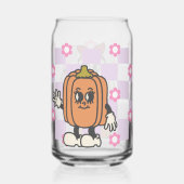 Spook en pompoen Halloween Glass, Herfst Gift Blikvorm Glas (Achterkant)