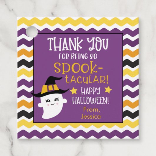 Spook en Pompoen Kinder Halloween Bedankjes Labels