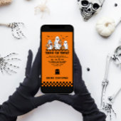 Spook en pompoen Trick or treat Halloween Party Kaart