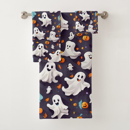 Spook en Pompoenen Halloween Bad Handdoek (Insitu)