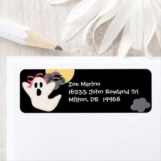 Spook- en Spider-adreslabels Etiket (Insitu)