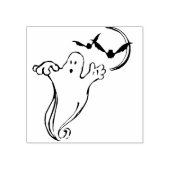 Spook en vleermuizen illustratie art stempel (Afrduk)