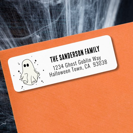 Spook Halloween Adres Etiket