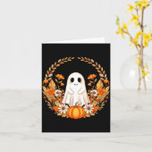 Spook halloween bloemstuk kaart (Gele Bloem)