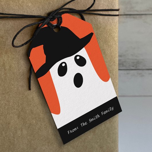 Spook Halloween-cadeautags Cadeaulabel