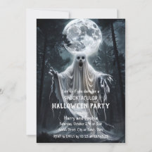 Spook Halloween-feest uitnodiging Geheime Maan Got