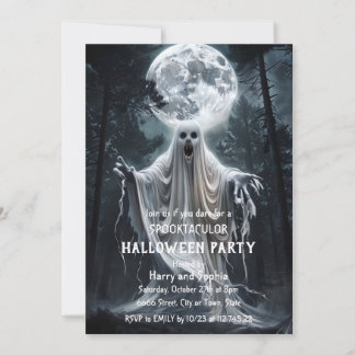 Spook Halloween-feest uitnodiging Geheime Maan Got