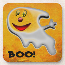 Spook Halloween Harde plastic onderzetter