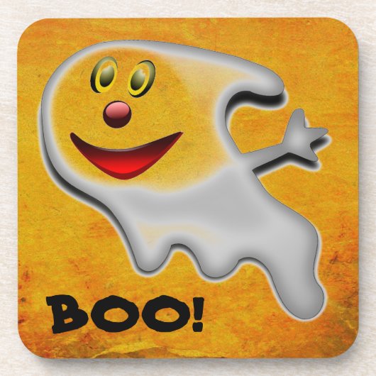 Spook Halloween Harde plastic onderzetter (Voorkant)
