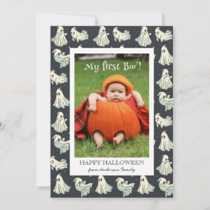 Spook Halloween Mijn eerste Boe baby  Feestdagenkaart