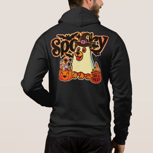 Spook Halloween Pompoen Hoodie (Achterkant)
