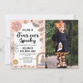 Spook Halloween Vier Ever Spooky 4e Verjaardag Kaart (Voorkant)