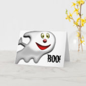 Spook, Halloween wenskaart Kaart (Gele Bloem)