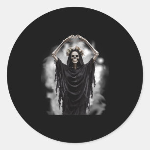 Spook hart handen eng beenderen moederdag ronde sticker