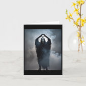 Spook Hart Handen Griezelijk Gezicht Horror Poster Kaart (Gele Bloem)