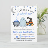 Spook, heks pet, Snoep | Leuk Halloween Baby showe Kaart (Staand voorkant)