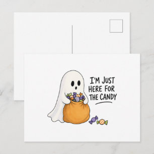 Spook hier alleen voor de snoep Halloween Illustra Briefkaart