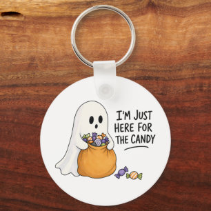 Spook hier alleen voor de snoep Halloween Illustra Sleutelhanger