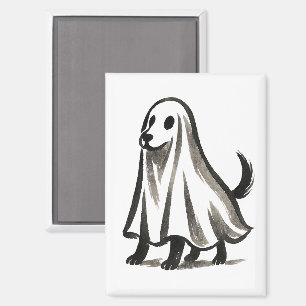 Spook hond in verkleedkostuum – Halloween inktstij Magneet