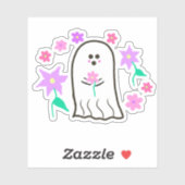 Spook in een bloementuin sticker (Vel)
