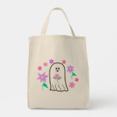 Spook in een bloementuin tote bag (Achterkant)