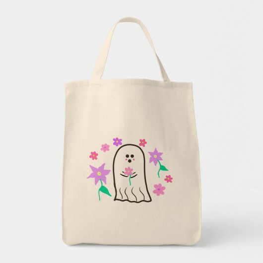 Spook in een bloementuin tote bag (Voorkant)