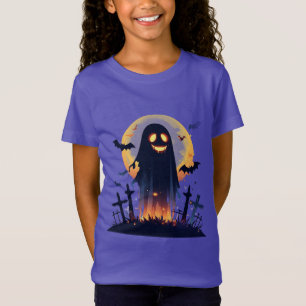 Spook in een Griezeld Graveyard met Volle Maan T-shirt