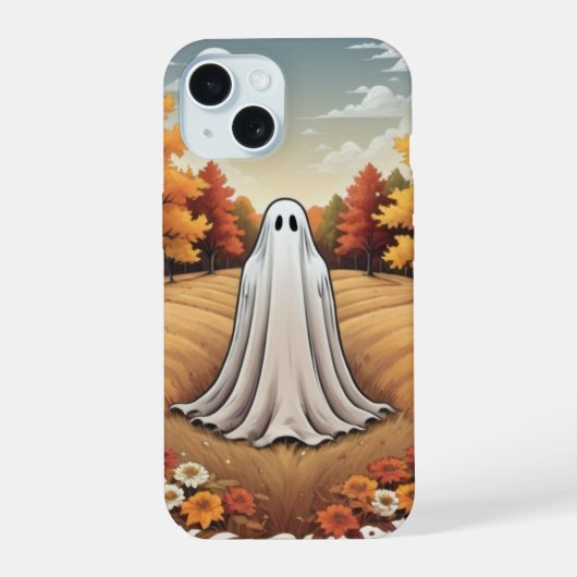 Spook in herfstbos iPhone 15 case (Achterkant)