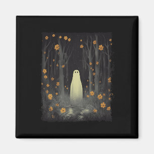 Spook in het bloemenbos Halloween Gothic Spooky Magneet