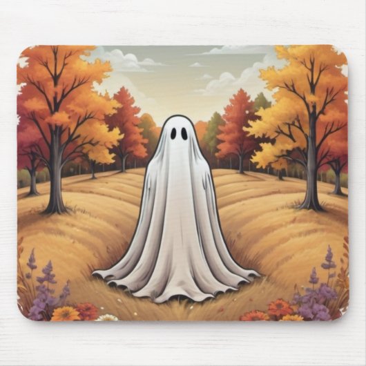 Spook in het herfstbos muismat (Voorkant)