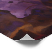 Spook in Paarse bloemenveld Poster (Hoek)