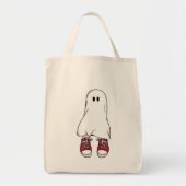 Spook in Rode Sneakers Tote Bag (Voorkant)
