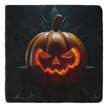 Spook Jack-O-Lantern Halloween Onderzetter