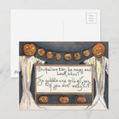 Spook Jack O Lantern Pompoen Vogelverschrikker Briefkaart (Voorkant / Achterkant)