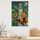 Spook Jack O Lantern Uil Volle Maan Poster (Keuken)
