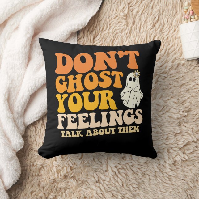 Spook je gevoelens niet over ze Halloween Kussen (Deken)