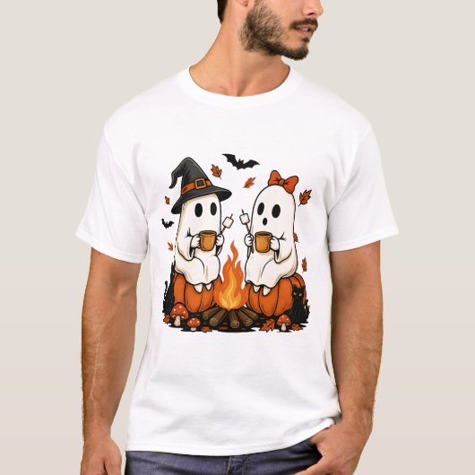 Spook Kampvuur Halloween T-shirt (Voorkant)