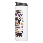 Spook Kat Lezen Boeken Lover Gifts Halloween Spoo Thermosbeker (Geroteerd rechts)