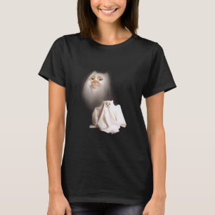 Spook Kitten Vintage Halloween Kat Grappig Meme Cr T-shirt